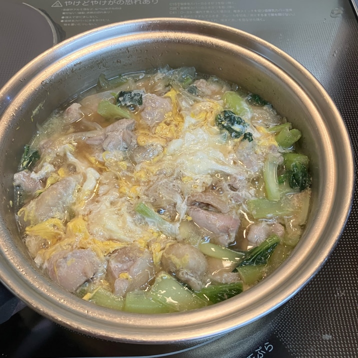 鶏肉と小松菜の卵とじ^_^